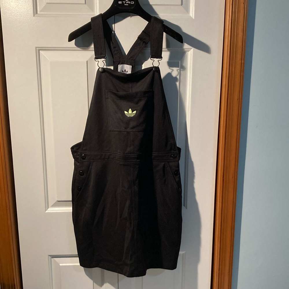 Adidas Black Overalls with Yellow Logo